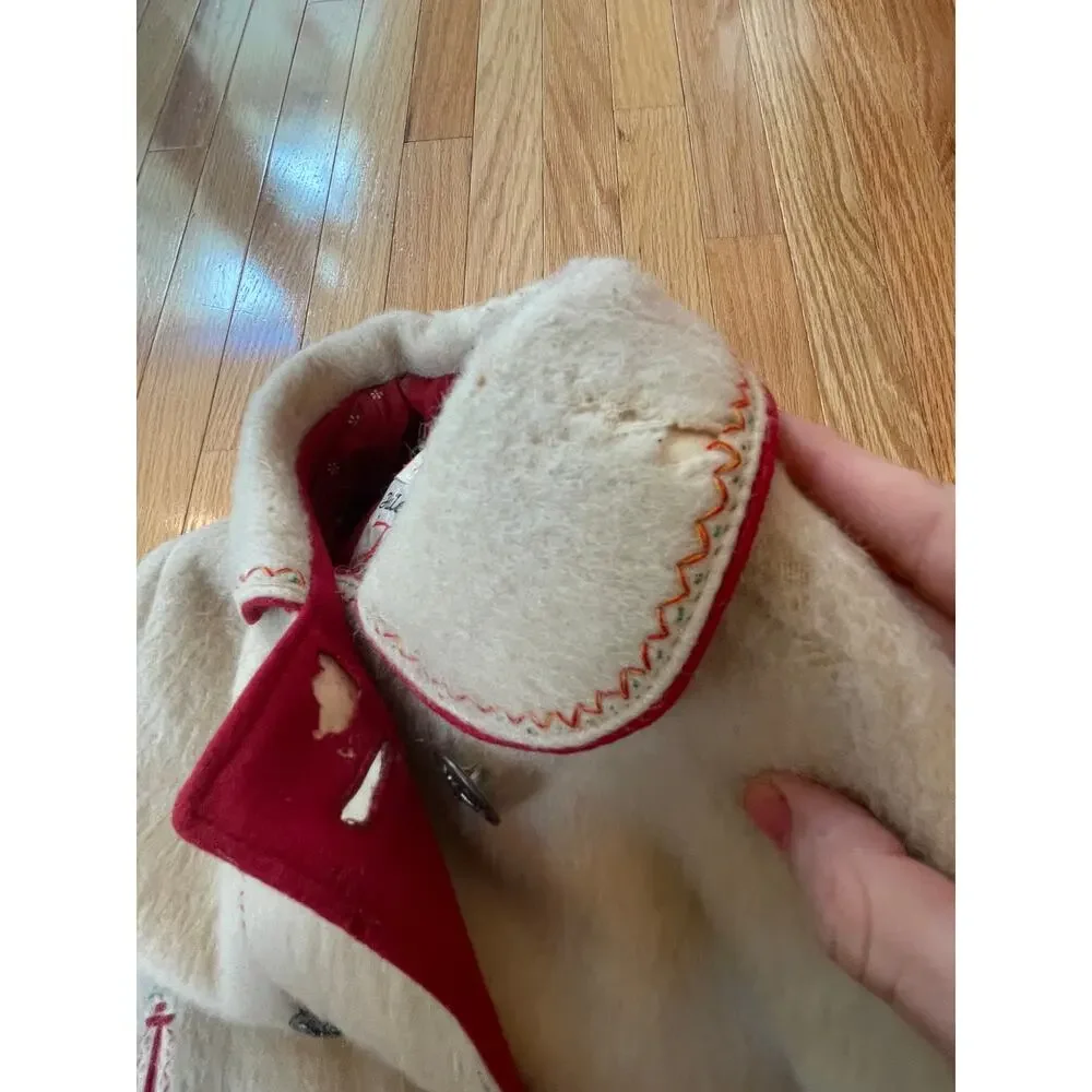 RARE Neiman Marcus‎ Haidegger Austrian Wool Peacoat Kids Size 65, embroidery